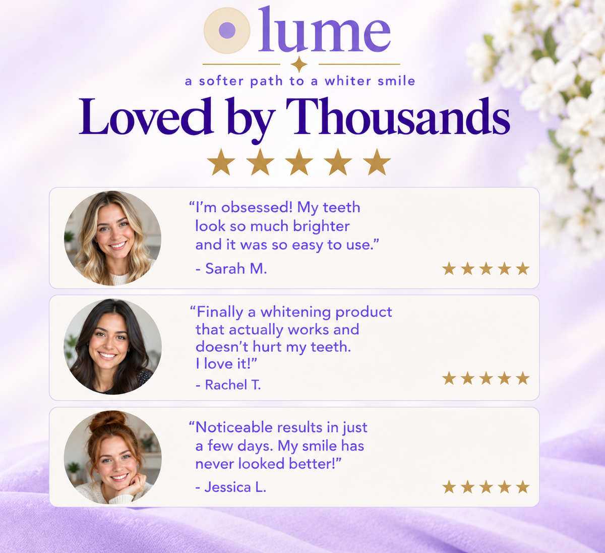 Purple Teeth Whitening Strips, Peroxide-free strips, made for real, everyday routines.